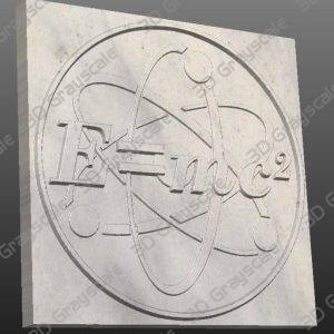 Albert Einstein Coin 3D Height Map - Heightmap Download