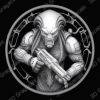 Cosmic Reaper Depth Map for CNC & Fiber Laser Engraving | Space-Themed Reaper Design | EDC Coin | LightBurn | Brass Coin - Heightmap Download