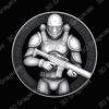 Space Marine 3D Grayscale File | Interstellar Warrior Engraving | CNC & Laser | Sci-Fi Coin Art - Heightmap Download