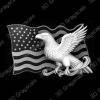 American flag and eagle grayscale - Heightmap Download