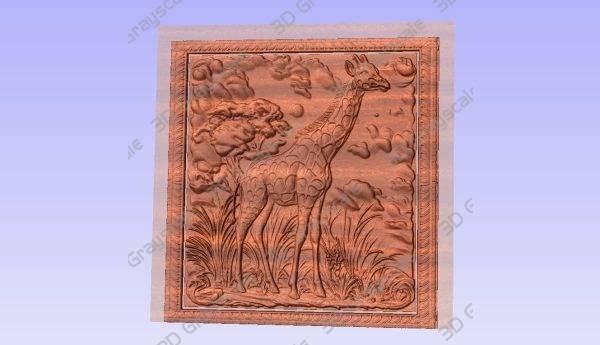Giraffe grayscale cnc depthmap – 3D Grayscale