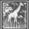 Giraffe grayscale cnc depthmap - Heightmap Download