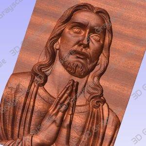 Jesus praying depthmap - Heightmap Download