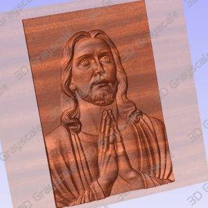 Jesus praying depthmap - Heightmap Download