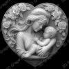 Mary mother and child grayscale depthmap - Heightmap Download