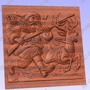 Santa Hunting grayscale bitmap - Heightmap Download