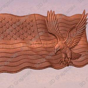 United states flag grayscale depthmap - Heightmap Download