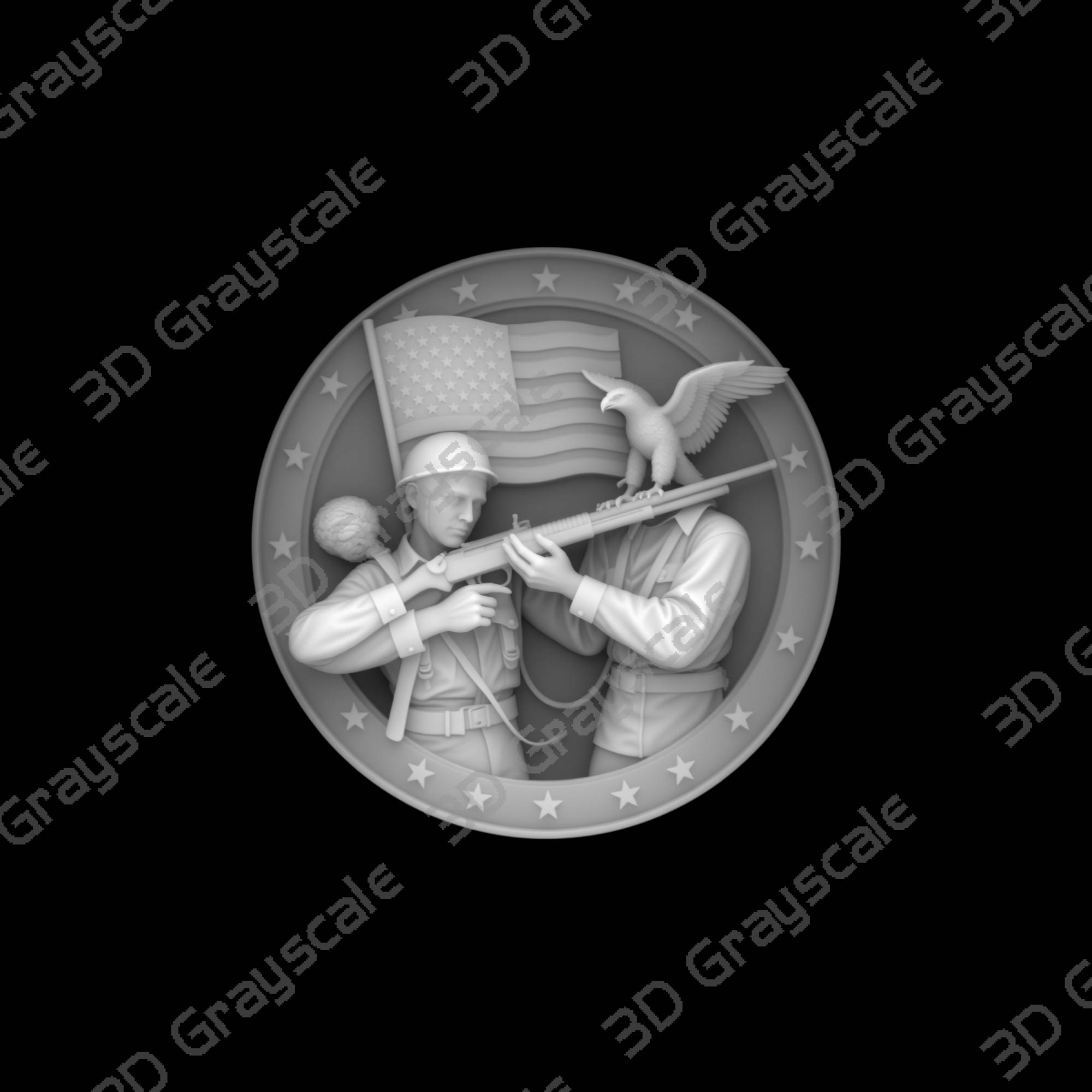 United States patriot coin depthmap - Depth Map United States patriot coin depthmap - Heightmap Download