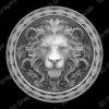 Lion head coin gryscale - Heightmap Download