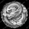dragon grayscale motif - Heightmap Download