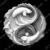 Pisces fish 3d grayscale - Heightmap Download