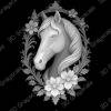 Horse head depthmap machining laser engraving - Heightmap Download