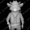 Racoon cowboy depthmap laser engraving - Heightmap Download