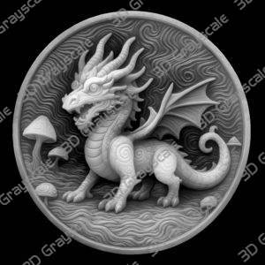 dragon coin depthmap - Heightmap Download