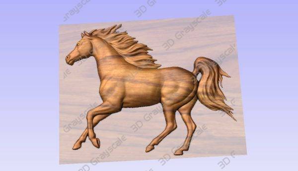 Horse depthmap and stl file – 3D Grayscale