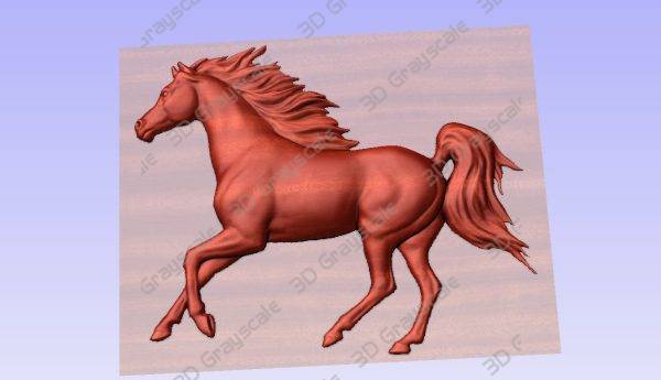 Horse depthmap and stl file – 3D Grayscale