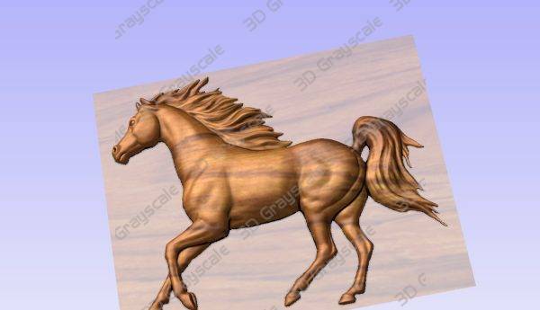 Horse depthmap and stl file – 3D Grayscale