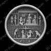 Book of the Dead Egyptian Underworld Coin 16 bit 3D Depth Map PNG, Fiber Laser Engraving File, Grayscale Height Map, LightBurn, Challenge - Heightmap Download