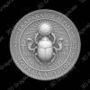 Sacred Scarab Beetle Egyptian Underworld Coin 16 bit 3D Depth Map PNG, Fiber Laser Engraving File Grayscale Height Map, LightBurn, Challenge - Heightmap Download