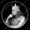 Loki the trickster viking mythology Coin 16 bit 3D Depth Map PNG, Fiber Laser Engraving File, Grayscale Height Map, LightBurn, Challenge - Heightmap Download