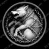 Fenrir bound viking mythology Coin 16 bit 3D Depth Map PNG, Fiber Laser Engraving File, Grayscale Height Map, LightBurn, Challenge - Heightmap Download
