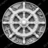 Pirate Ship Wheel Coin 16 bit Depth Map | 3D Laser Engraving File | Grayscale Height Map | LightBurn | Fiber Laser | Embossed | Challenge Coin PNG - Heightmap Download