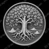 Yggdrasil world tree viking mythology Coin 16 bit 3D Depth Map PNG, Fiber Laser Engraving File, Grayscale Height Map, LightBurn, Challenge - Heightmap Download