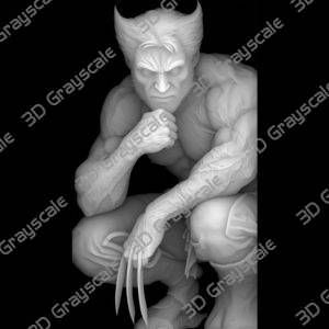 wolverine laser engraving lighter motif - Heightmap Download