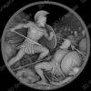 king leonidas persian laser grayscale engraving - Heightmap Download