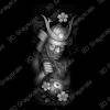 Samurai ying yang engraving - Heightmap Download