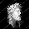 christ bust head grayscale - Heightmap Download