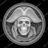 pirate coin grayscale bitmap - Heightmap Download