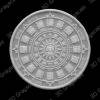 Coin Depth Map, Fiber Laser Engraving File, LightBurn, Grayscale Height Map, Embossing, CNC, PNG, Sacred Calendar Glyphs Aztec Sun Stone - Heightmap Download