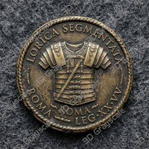 Challenge Coin 3D Depth Map, CNC PNG File, Fiber Laser, Lightburn, Engraving, Embossed, Grayscale, Height Map, Roman Imperial Legion Armour - Heightmap Download
