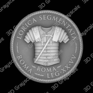 Challenge Coin 3D Depth Map, CNC PNG File, Fiber Laser, Lightburn, Engraving, Embossed, Grayscale, Height Map, Roman Imperial Legion Armour - Heightmap Download