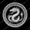 Coin Depth Map, Fiber Laser Engraving File, LightBurn, Grayscale Height Map, Embossing, CNC, PNG, Xiuhcoatl Fire Serpent Aztec Sun Stone - Heightmap Download