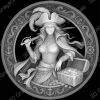 Challenge Coin 3D Depth Map, CNC PNG File, Fiber Laser, Lightburn, Engraving, Embossed, Grayscale, Height Map, Sexy Female Pirates, EDC - Heightmap Download