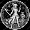 Challenge Coin 3D Depth Map, CNC PNG File, Fiber Laser, Lightburn, Engraving, Embossed, Grayscale, Height Map, Sexy Female Pirates, EDC - Heightmap Download