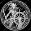 Challenge Coin 3D Depth Map, CNC PNG File, Fiber Laser, Lightburn, Engraving, Embossed, Grayscale Height Map, Sexy Female Pirates Wheel, EDC - Heightmap Download