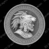 Coin Depth Map, Fiber Laser Engraving File, LightBurn, Grayscale Height Map, Embossing, CNC, PNG, Jaguar Warrior Helm Aztec Sun Stones - Heightmap Download