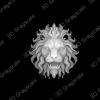 lion head bust grayscale - Heightmap Download