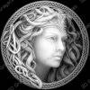 Medussa coin grayscale laser depthmap - Heightmap Download