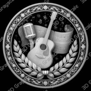 Musical note depthmap bitmap - Heightmap Download