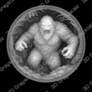 big foot laser engraving depthmap - Heightmap Download