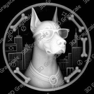dog grayscale depthmap laser engraving - Heightmap Download