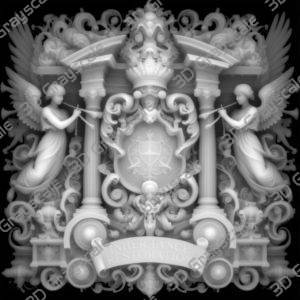Restortion motif panel depthmap - Heightmap Download