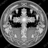 cross coin motif engraving laser - Heightmap Download