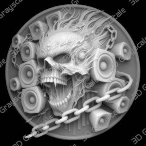 biker rider grayscale coin laser - Heightmap Download