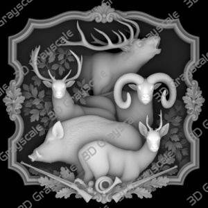 Hunting trophy laser engraving and machining - Heightmap Download