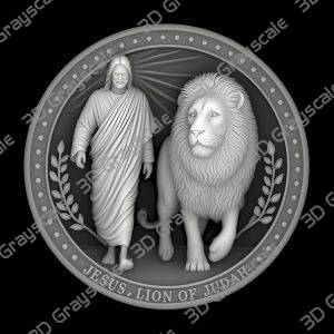 Jesus lion coin judah - Heightmap Download